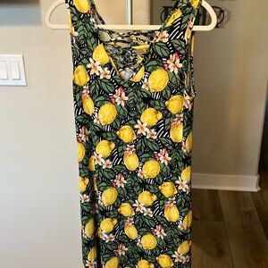 Spense Sundress lemon criss cross front and back